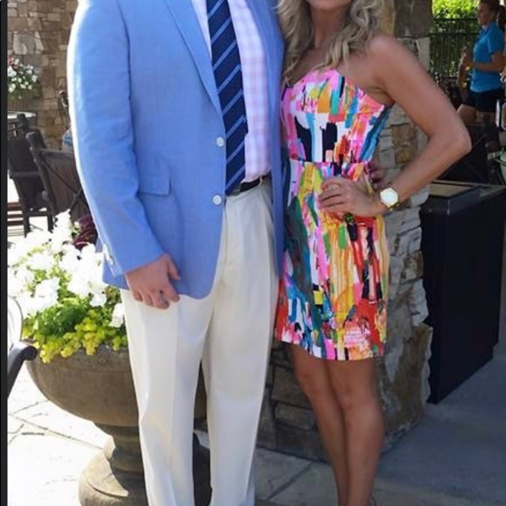 Bright colorful mini dress